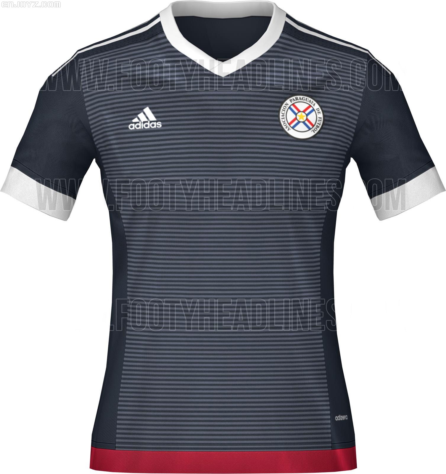巴拉圭国家队2015美洲杯客场球衣设计曝光