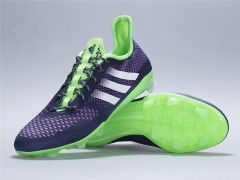 adidas Primeknit 2.0 FG紫绿配色织物限量足球鞋