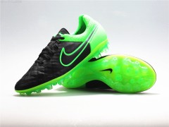 Nike Tiempo Legend V AG 传奇黑绿配色足球鞋