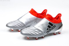 adidas X16+ Purechaos Leather银红配色足球鞋