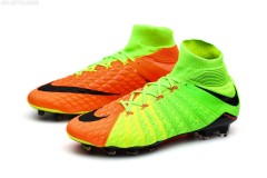 Nike Hypervenom Phantom III DF 绿橙配色足球鞋
