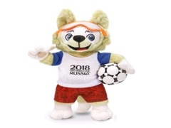 2018世界杯FIFA吉祥物扎比瓦卡吉祥物公仔玩具