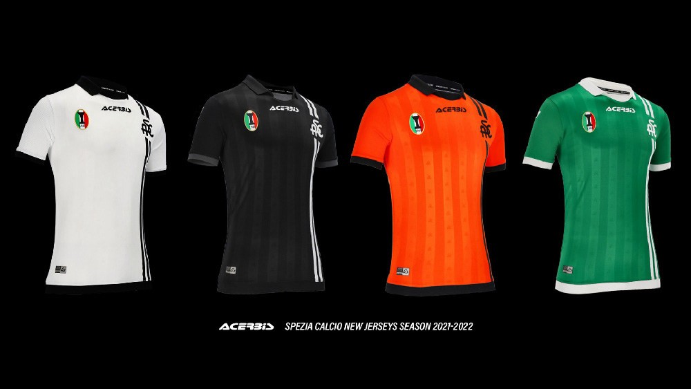 意甲斯佩齐亚足球俱乐部与赞助商acerbis sport一同发布球队2021/22