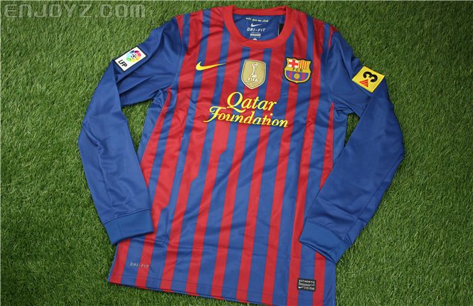 barcelona long sleeved home jersey 11-12賽季巴薩主場小法球衣