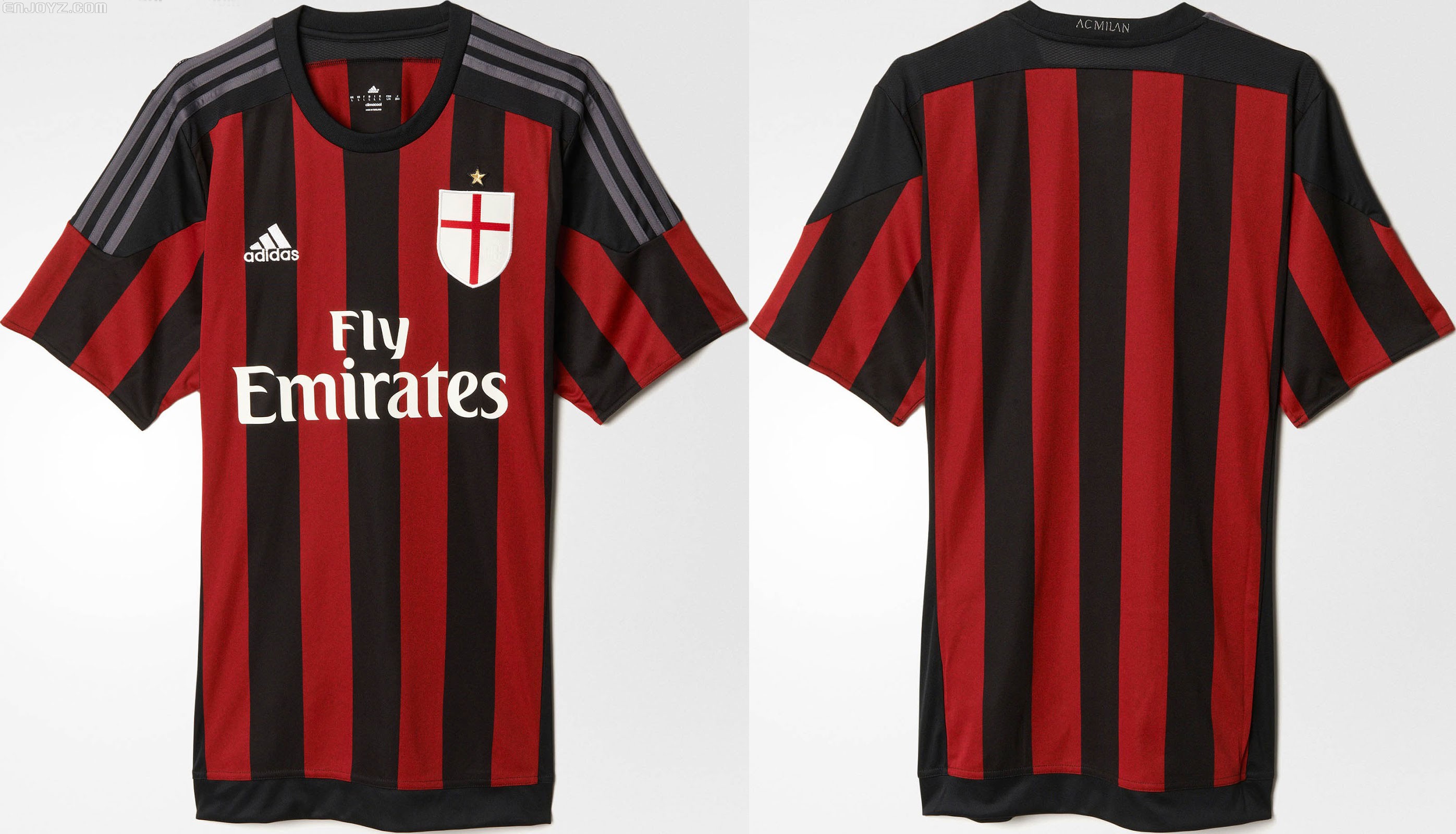 ac米兰15/16赛季主场球衣发布 - 球衣 - 足球鞋足球装备门户_enjoyz足