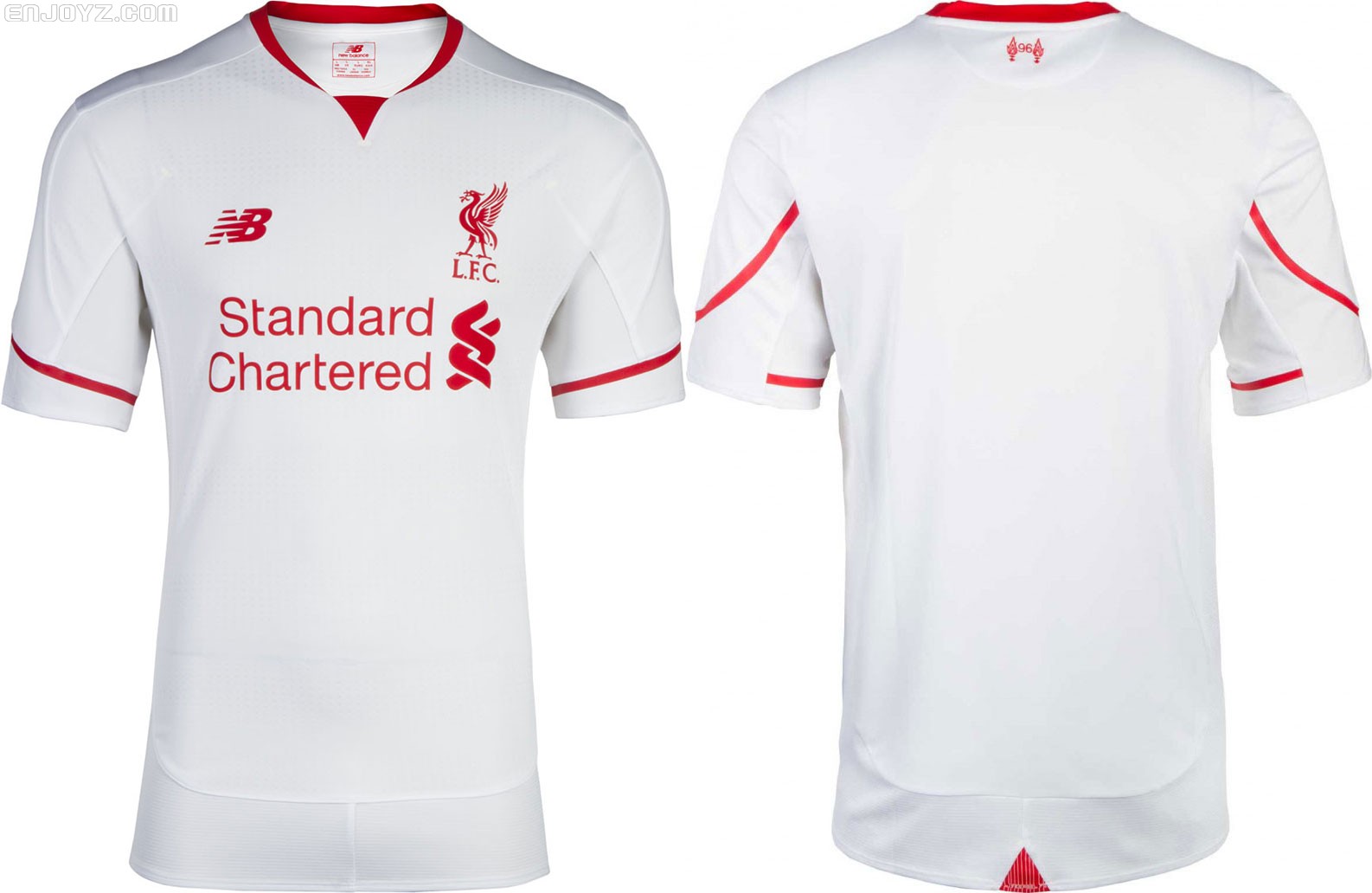 白里透红 利物浦15/16赛季客场球衣发布