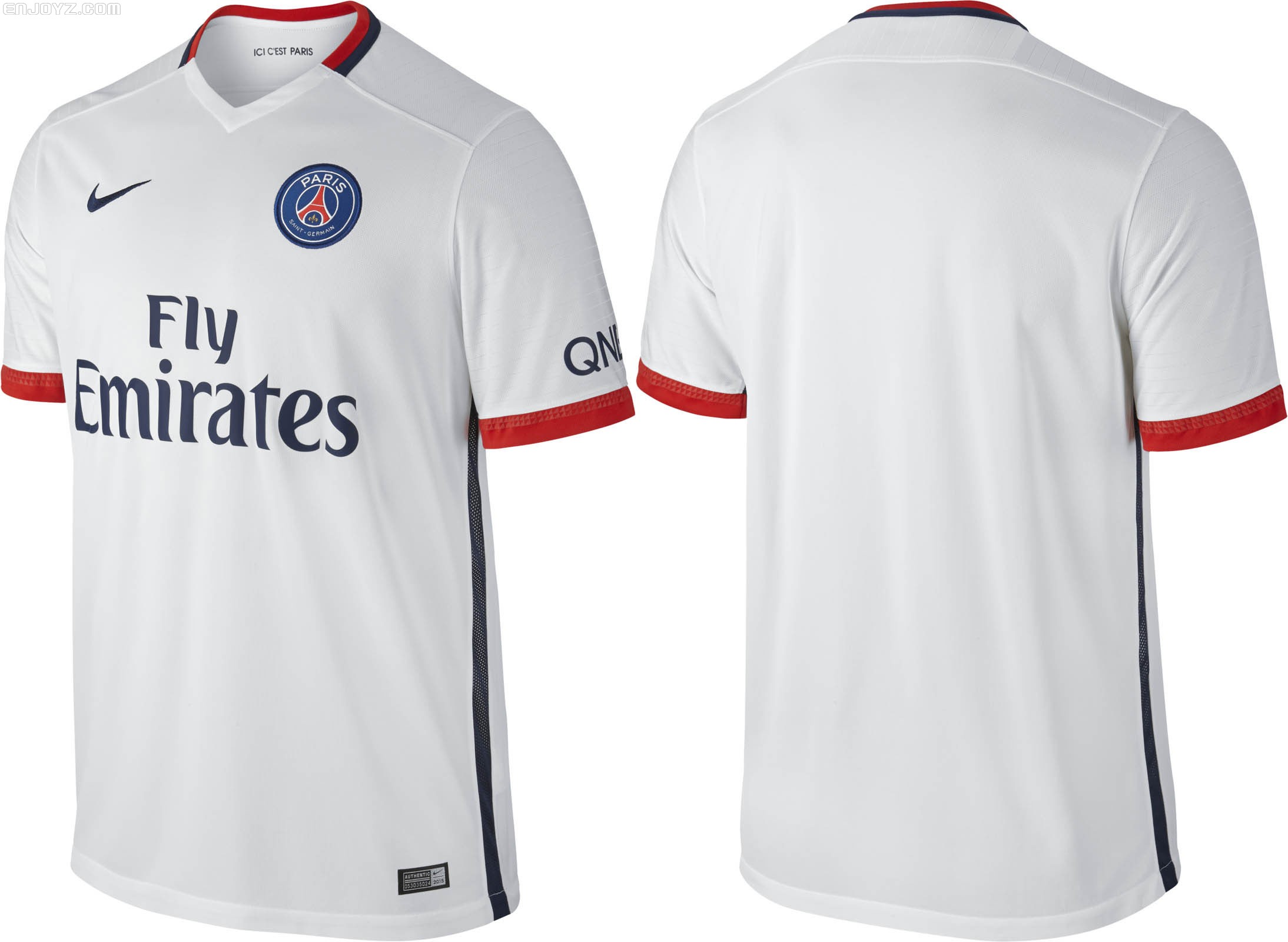 光之城的白巴黎圣日耳曼1516赛季客场球衣发布