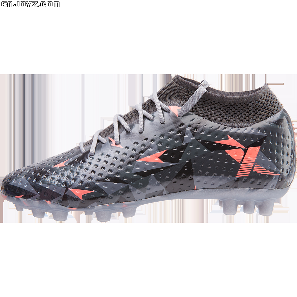 特步刀锋二代ag灰黑配色足球鞋