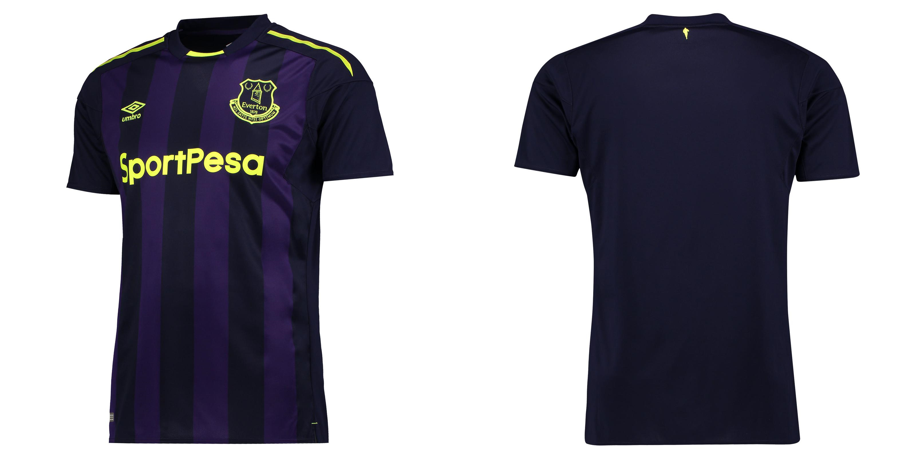 埃弗顿发布2017-18赛季第二客场球衣