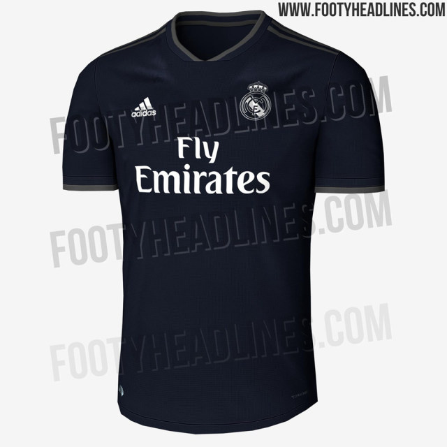 皇家马德里2018/19赛季主客场球衣曝光