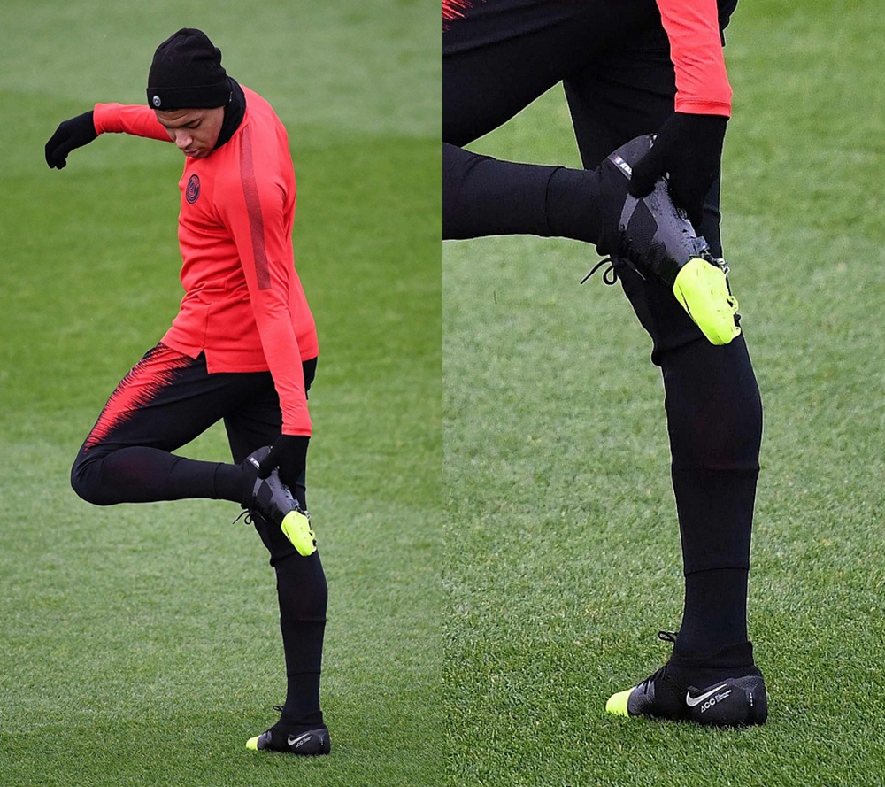 姆巴佩训练中上脚nike mercurial gs 360限量战靴 - 球鞋 - 足球鞋