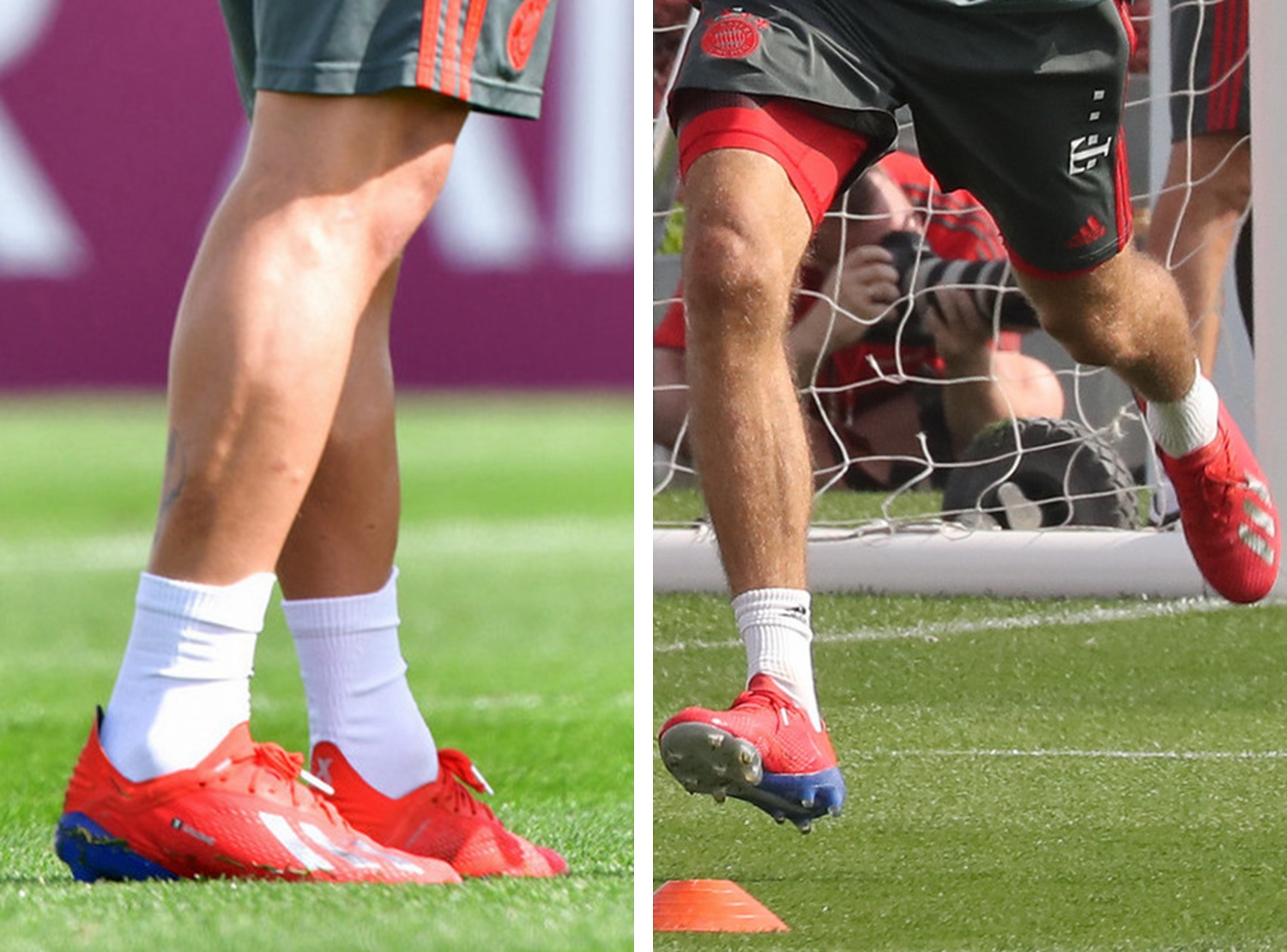 拜仁球星上脚新配色adidas x 18.1足球鞋