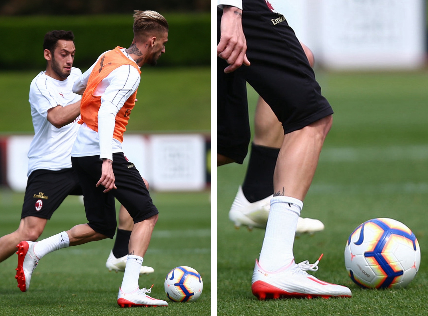 本泽马训练中上脚adidasx191足球鞋