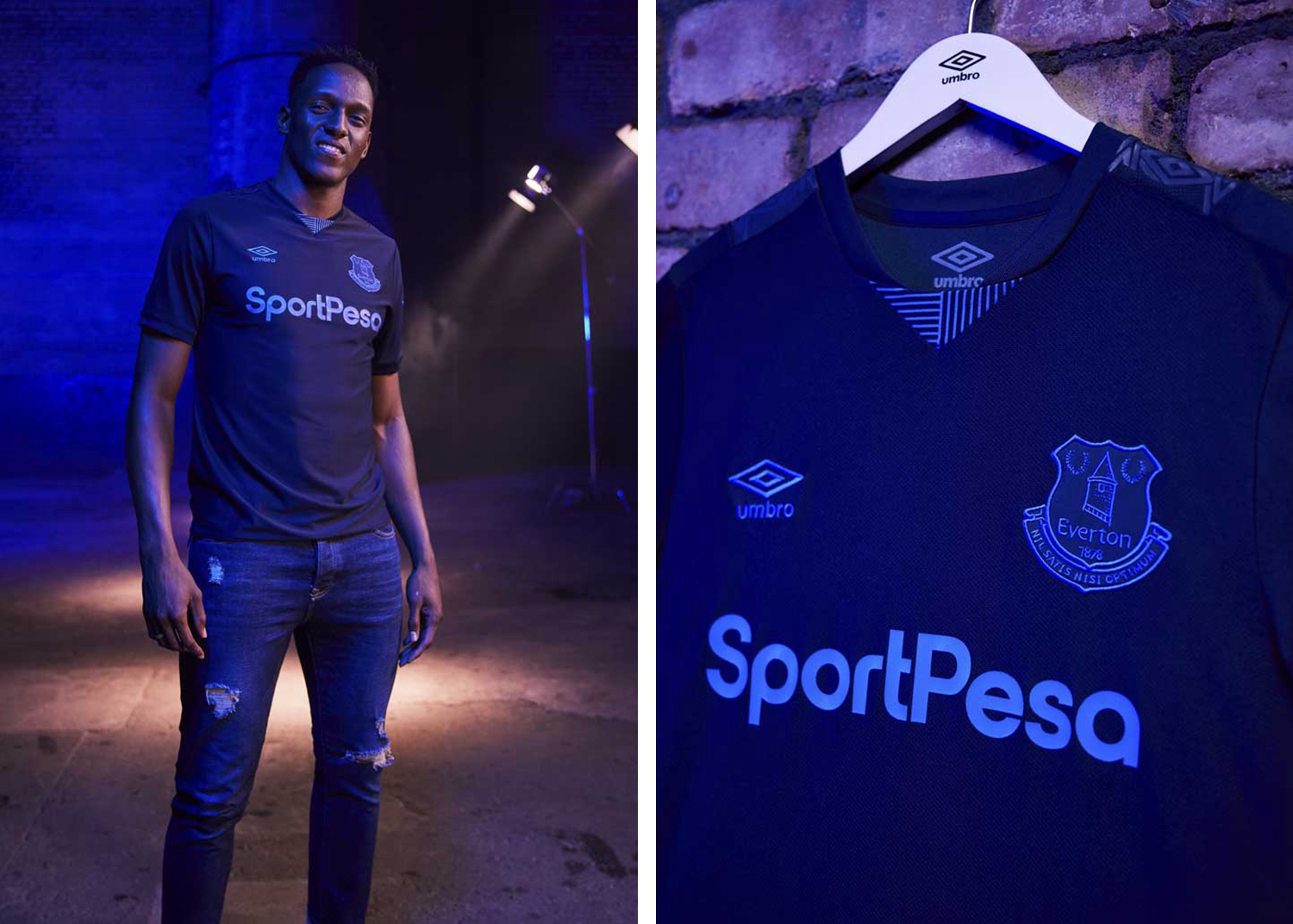 umbro发布埃弗顿2019/20赛季第二客场球衣