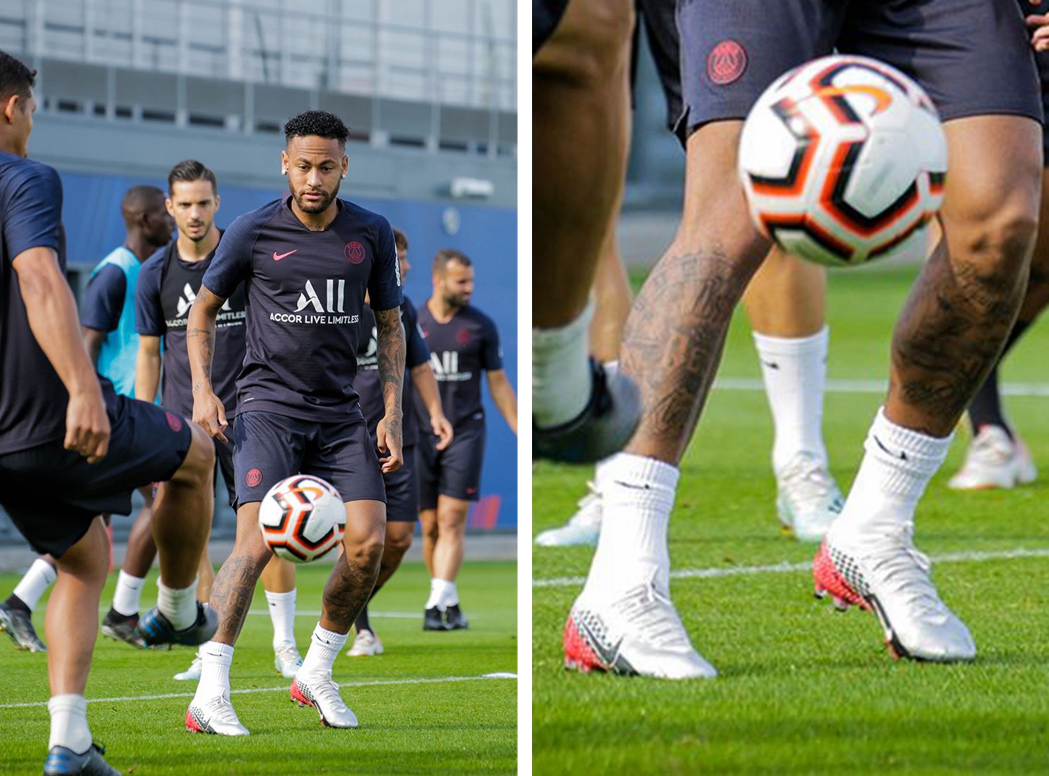 内马尔上脚全新个人专属mercurial vapor 13足球鞋 - 球鞋 - 足球鞋