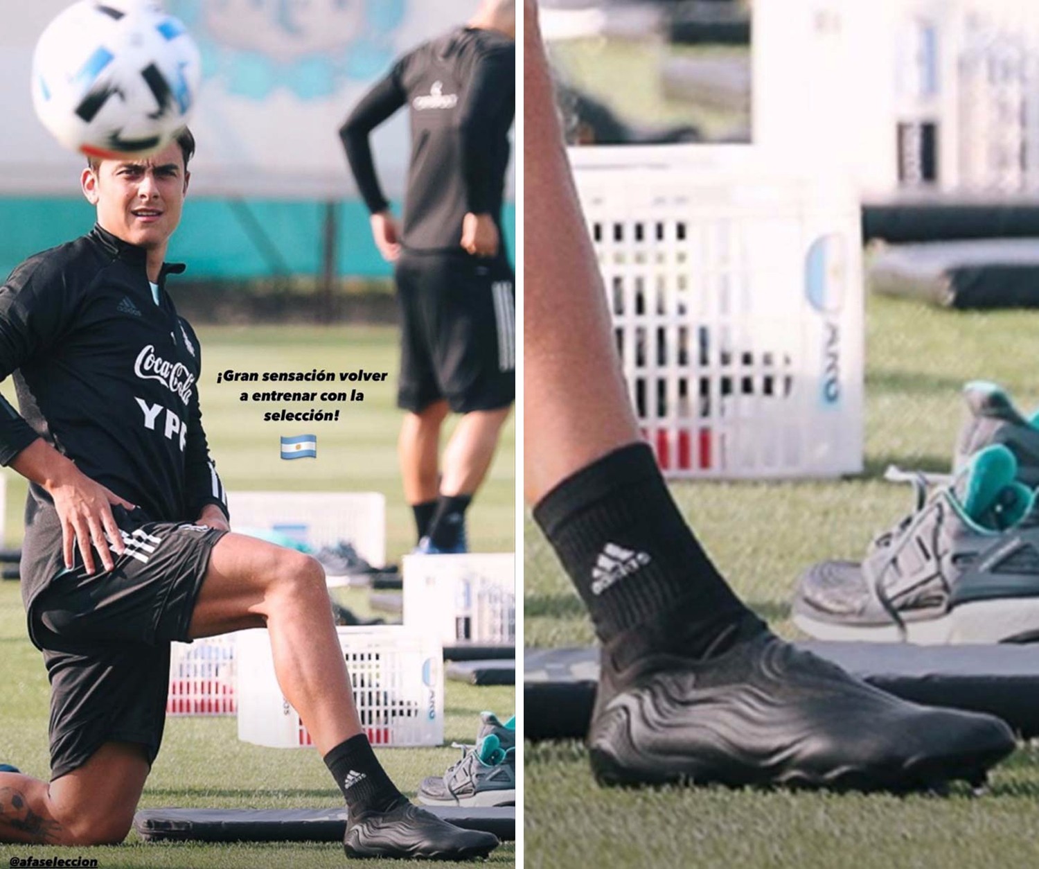 迪巴拉训练上脚新一代adidas copa足球鞋