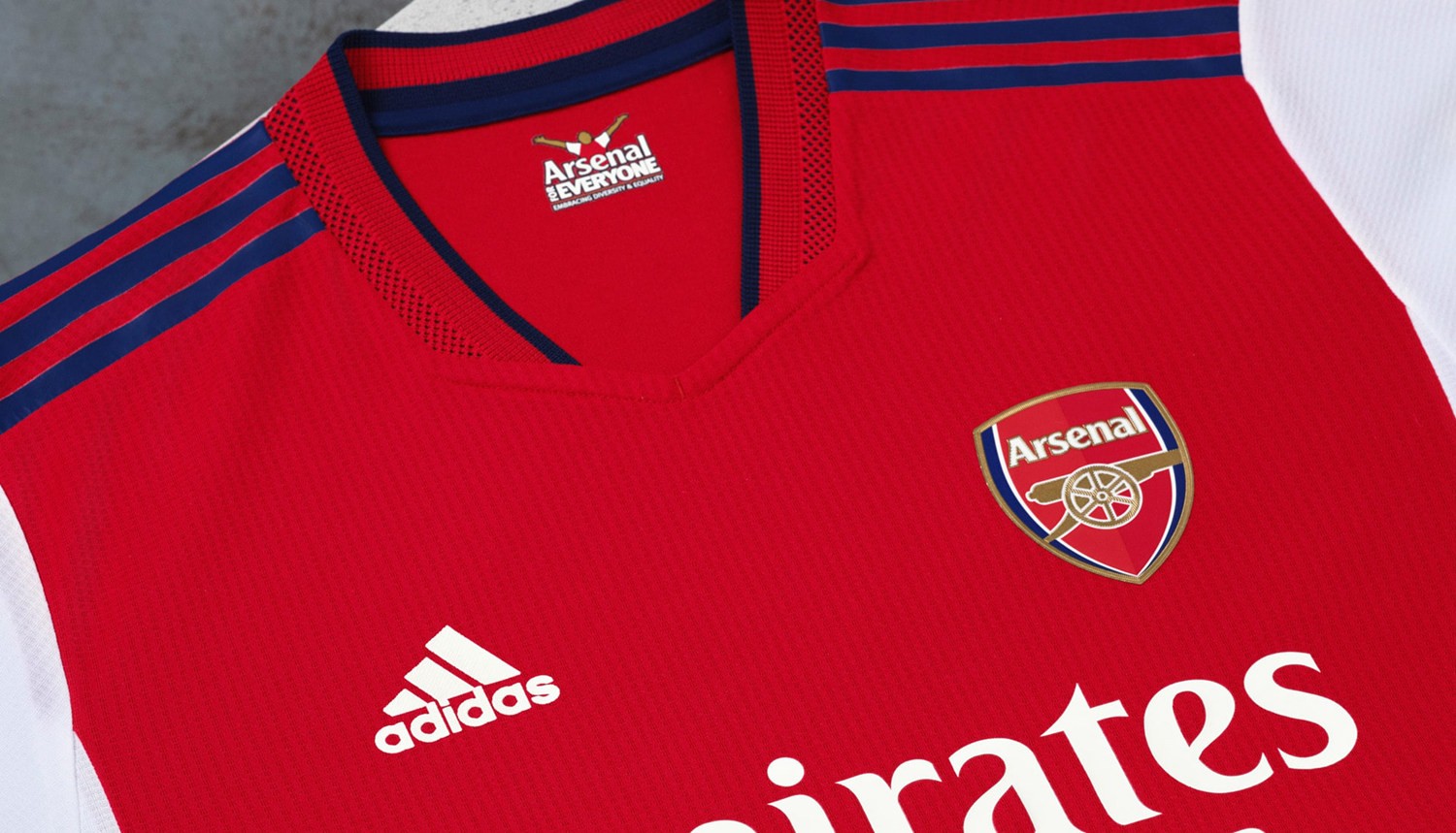 阿森纳发布2021/22赛季主场球衣