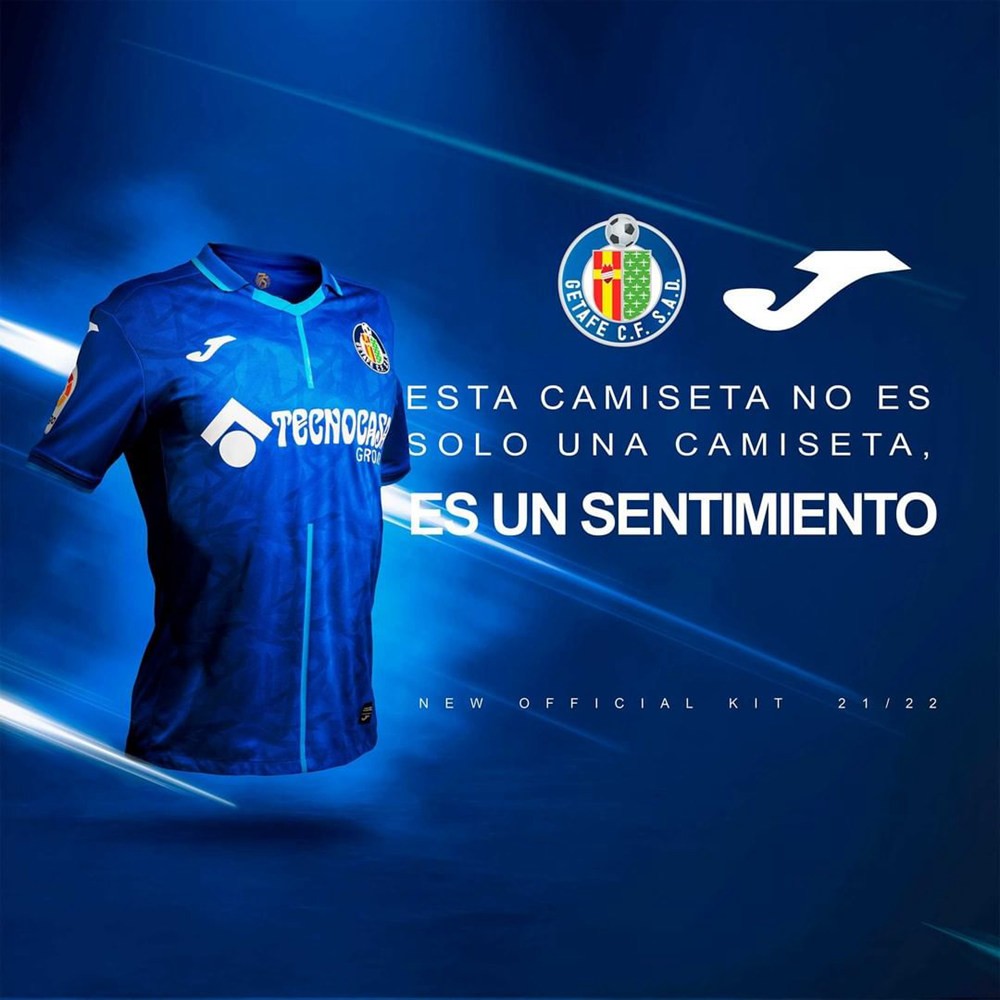 joma发布赫塔菲202122赛季主客场球衣