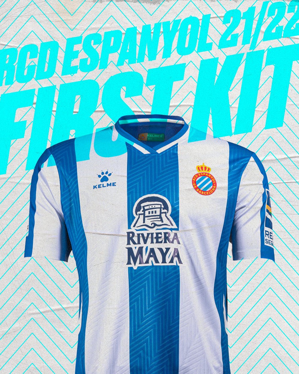 kelme发布西班牙人202122赛季主客场球衣