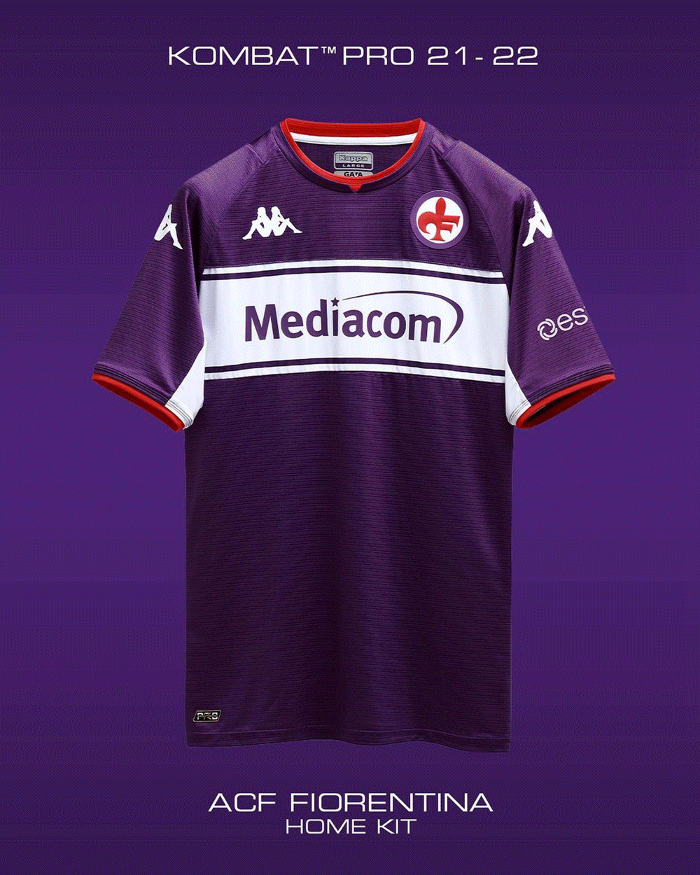 kappa发布佛罗伦萨2021/22赛季主客场球衣 - 球衣 - 足球鞋足球装备