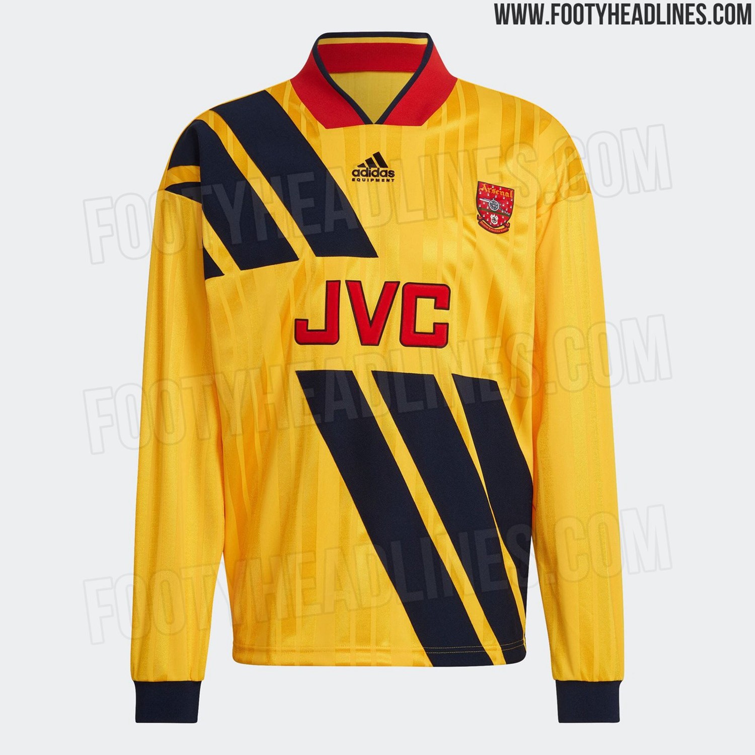 阿森纳199394赛季复刻球衣曝光