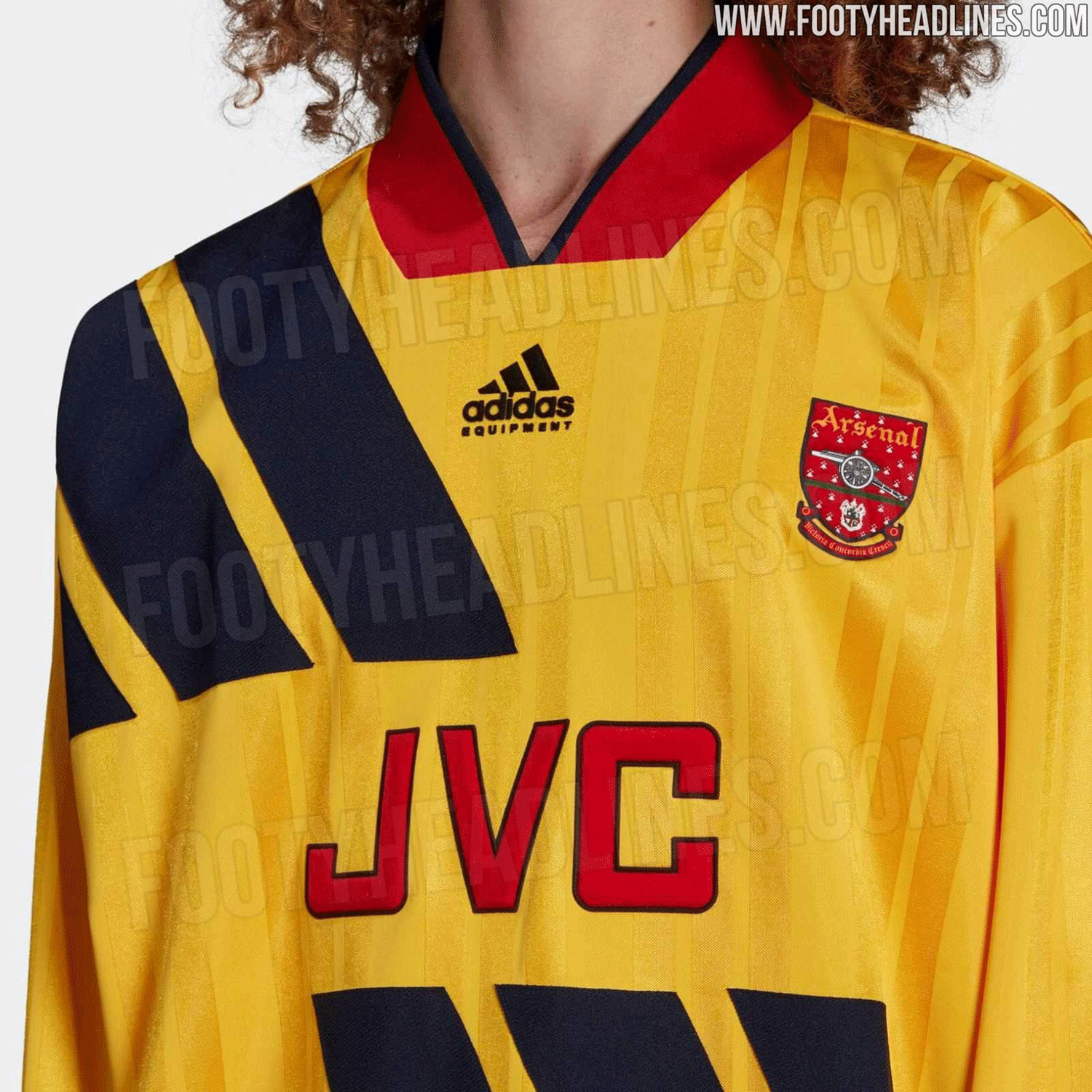阿森纳199394赛季复刻球衣曝光