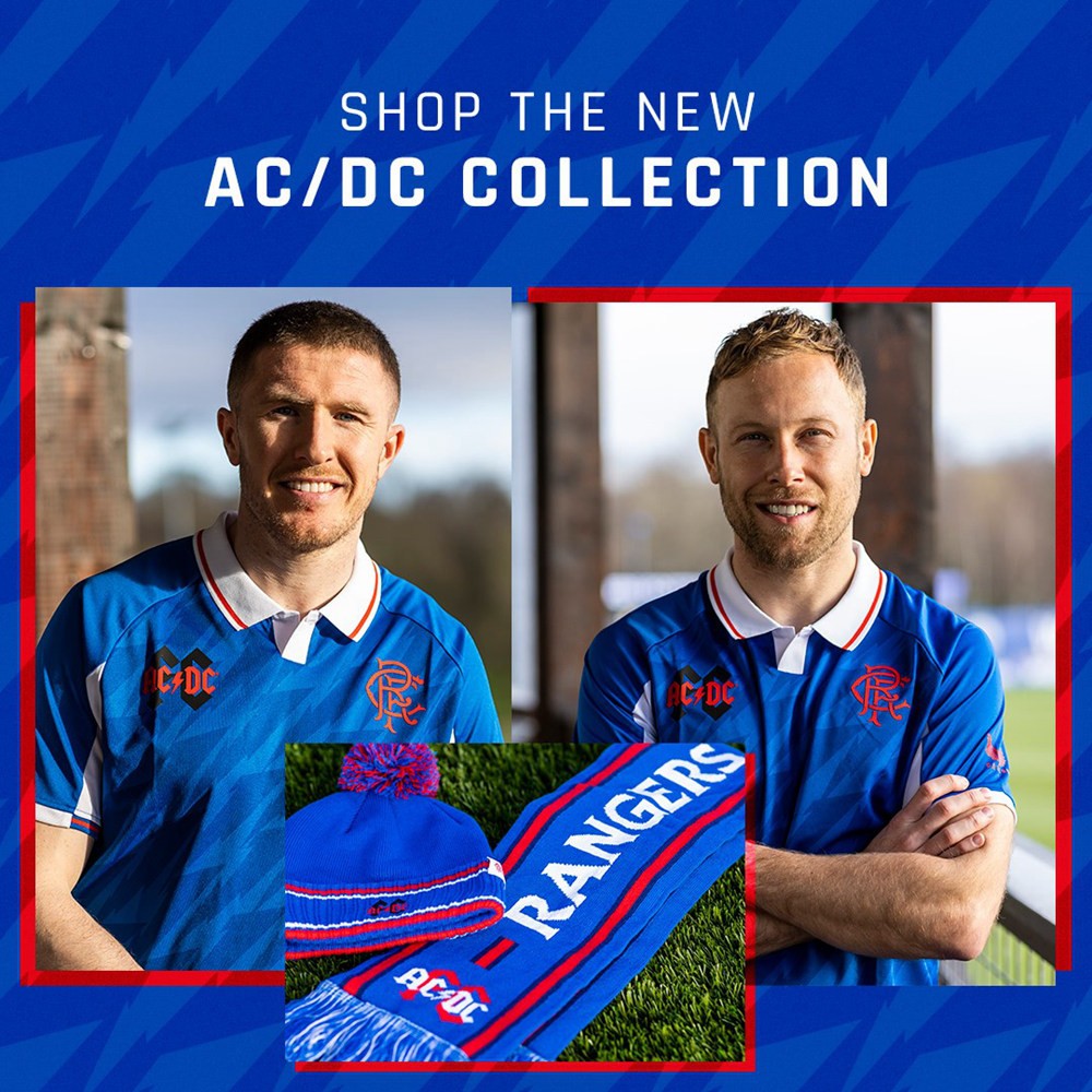 格拉斯哥流浪者与AC/DC乐队合作推出联名系列 - 球衣 - 足球鞋足球装备门户_ENJOYZ足球装备网