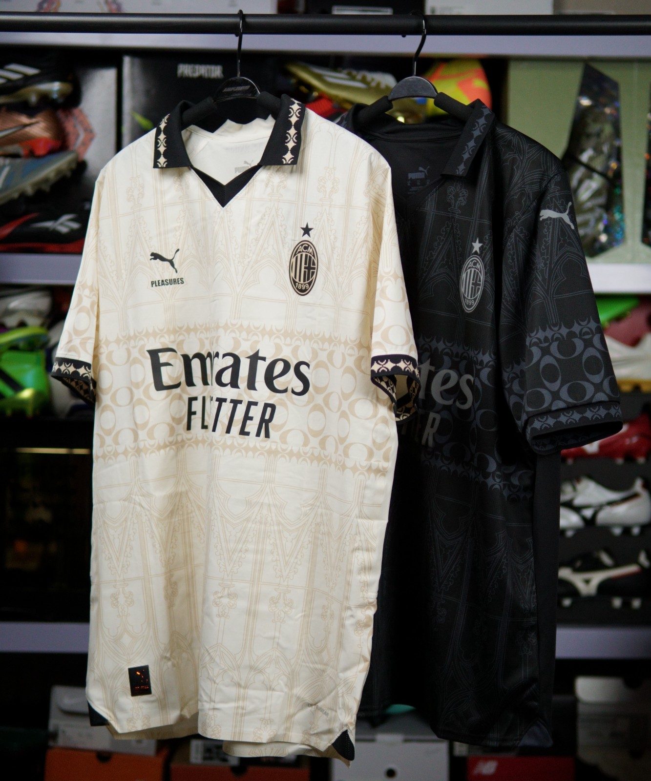 近观pumaxpleasuresac米兰2324赛季第四球衣